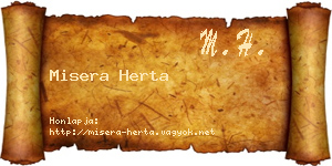 Misera Herta névjegykártya